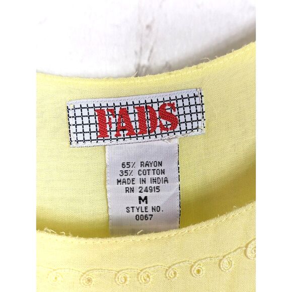 VINTAGE FADS 80's Embroidered Boho Cottage Peasant Broomstick Maxi Dress Medium - Picture 6 of 6